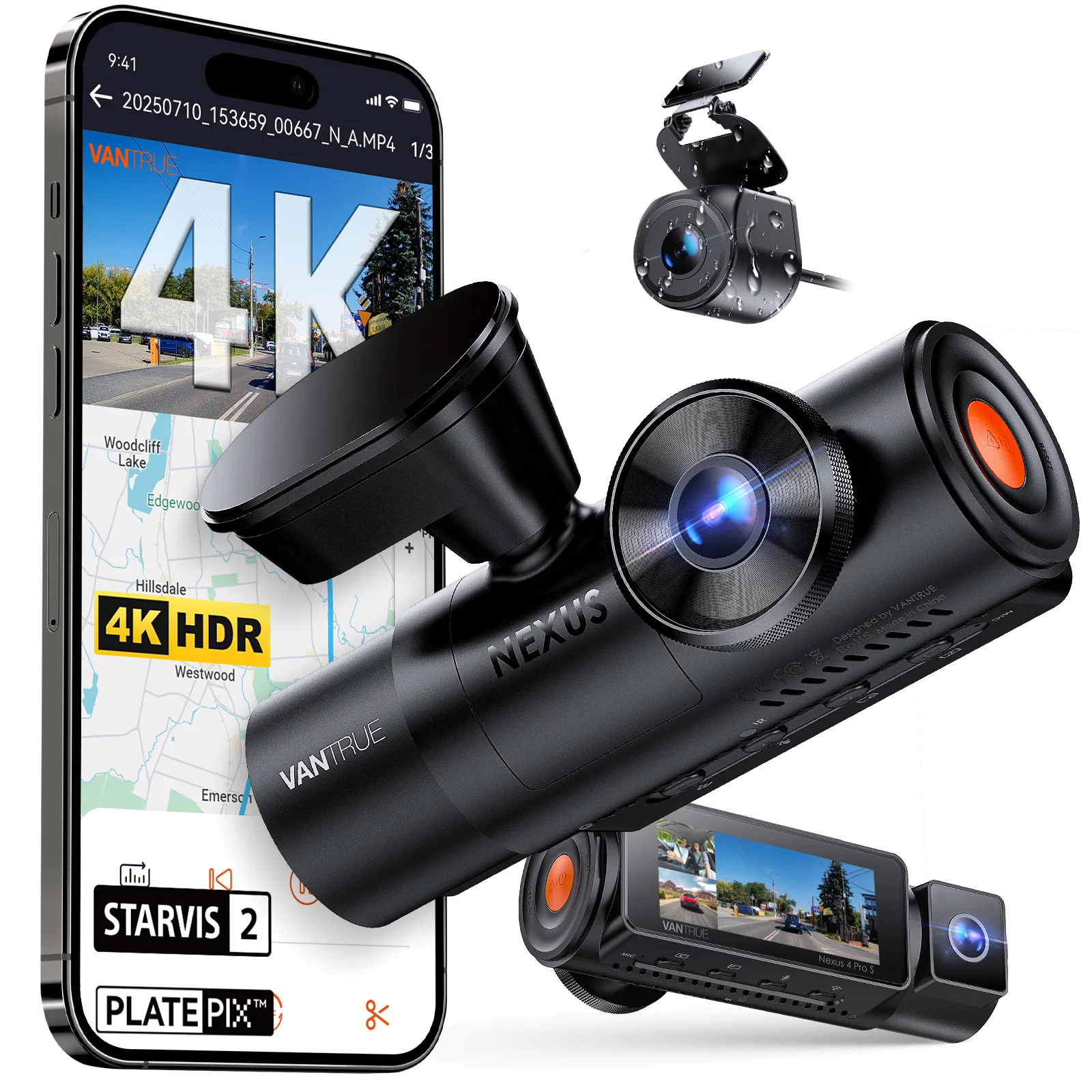 Vantrue N4 3-Channel Dash Cam